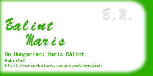 balint maris business card
