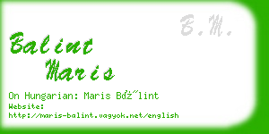 balint maris business card